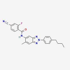 N-[2-(4-butylphenyl)-6-methyl-2H-benzotriazol-5-yl]-4-cyano-2-fluorobenzamide