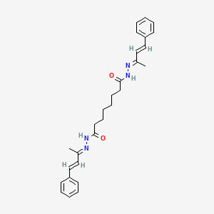 molecular formula C28H34N4O2 B11566983 N'~1~,N'~8~-bis[(2E,3E)-4-phenylbut-3-en-2-ylidene]octanedihydrazide 