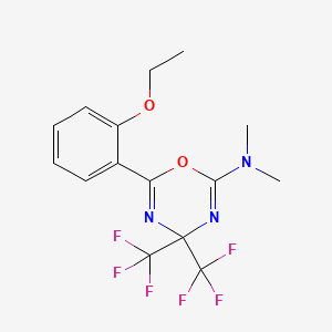 6-(2-ethoxyphenyl)-N,N-dimethyl-4,4-bis(trifluoromethyl)-4H-1,3,5-oxadiazin-2-amine