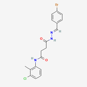 4-[(2E)-2-(4-bromobenzylidene)hydrazinyl]-N-(3-chloro-2-methylphenyl)-4-oxobutanamide