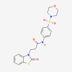 N-[4-(morpholin-4-ylsulfonyl)phenyl]-3-(2-oxo-1,3-benzothiazol-3(2H)-yl)propanamide