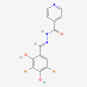 N'-[(E)-(3,5-dibromo-2,4-dihydroxyphenyl)methylidene]pyridine-4-carbohydrazide