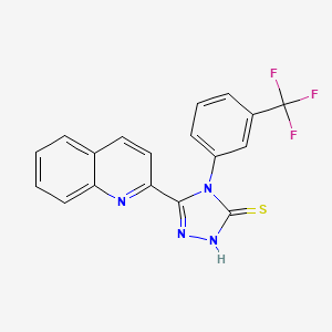 5-(quinolin-2-yl)-4-[3-(trifluoromethyl)phenyl]-4H-1,2,4-triazole-3-thiol