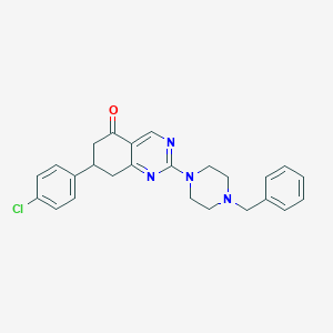 2-(4-benzylpiperazin-1-yl)-7-(4-chlorophenyl)-7,8-dihydroquinazolin-5(6H)-one