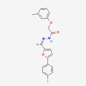 molecular formula C20H17IN2O3 B11567098 N'-[(Z)-[5-(4-Iodophenyl)furan-2-YL]methylidene]-2-(3-methylphenoxy)acetohydrazide 