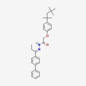 N'-[(1E)-1-(biphenyl-4-yl)propylidene]-2-[4-(2,4,4-trimethylpentan-2-yl)phenoxy]acetohydrazide