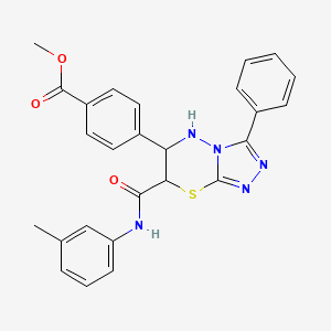 methyl 4-{7-[(3-methylphenyl)carbamoyl]-3-phenyl-6,7-dihydro-5H-[1,2,4]triazolo[3,4-b][1,3,4]thiadiazin-6-yl}benzoate