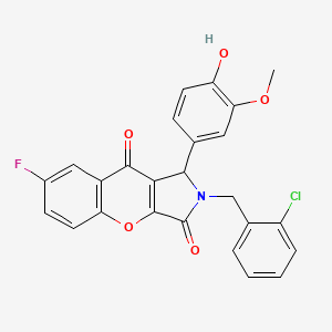 2-(2-Chlorobenzyl)-7-fluoro-1-(4-hydroxy-3-methoxyphenyl)-1,2-dihydrochromeno[2,3-c]pyrrole-3,9-dione