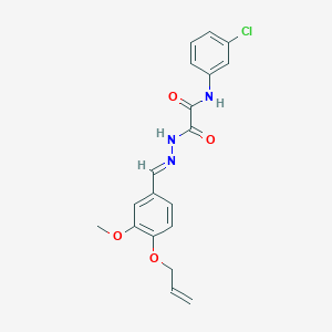 molecular formula C19H18ClN3O4 B11567149 N-(3-chlorophenyl)-2-{(2E)-2-[3-methoxy-4-(prop-2-en-1-yloxy)benzylidene]hydrazinyl}-2-oxoacetamide 