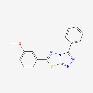 molecular formula C16H12N4OS B11567159 6-(3-Methoxyphenyl)-3-phenyl-[1,2,4]triazolo[3,4-b][1,3,4]thiadiazole 