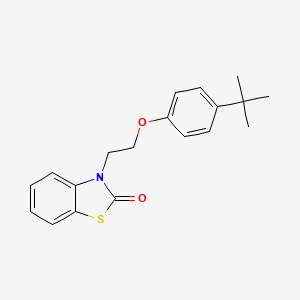 molecular formula C19H21NO2S B11567166 3-[2-(4-tert-butylphenoxy)ethyl]-1,3-benzothiazol-2(3H)-one 