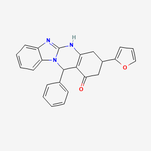 3-(Furan-2-yl)-12-phenyl-2,3,4,12-tetrahydrobenzimidazo[2,1-b]quinazolin-1-ol