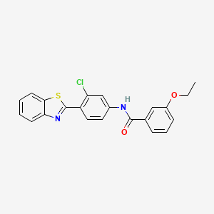 molecular formula C22H17ClN2O2S B11567182 N-[4-(1,3-benzothiazol-2-yl)-3-chlorophenyl]-3-ethoxybenzamide 