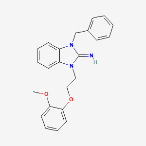 1-benzyl-3-[2-(2-methoxyphenoxy)ethyl]-1,3-dihydro-2H-benzimidazol-2-imine