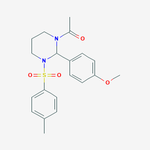 1-[2-(4-methoxyphenyl)-3-[(4-methylphenyl)sulfonyl]tetrahydropyrimidin-1(2H)-yl]ethanone