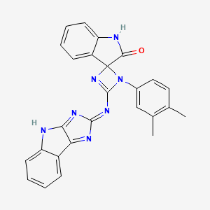 molecular formula C26H19N7O B11567234 1-(3,4-dimethylphenyl)-4-(imidazo[4,5-b]indol-2-ylamino)-1H-spiro[1,3-diazete-2,3'-indol]-2'(1'H)-one 