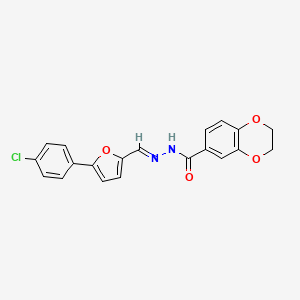 N'-[(E)-[5-(4-Chlorophenyl)furan-2-YL]methylidene]-2,3-dihydro-1,4-benzodioxine-6-carbohydrazide