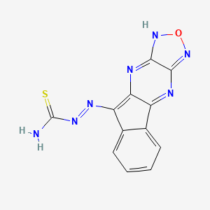 molecular formula C12H7N7OS B11567244 2-(9H-Indeno[1,2-B][1,2,5]oxadiazolo[3,4-E]pyrazin-9-yliden)-1-hydrazinecarbothioamide 