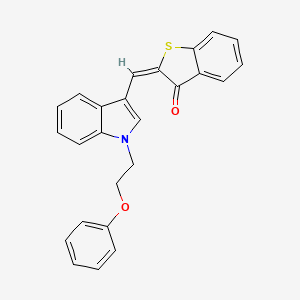 (2E)-2-{[1-(2-phenoxyethyl)-1H-indol-3-yl]methylidene}-1-benzothiophen-3(2H)-one