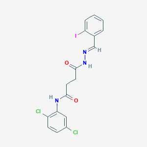 N-(2,5-dichlorophenyl)-4-[(2E)-2-(2-iodobenzylidene)hydrazinyl]-4-oxobutanamide