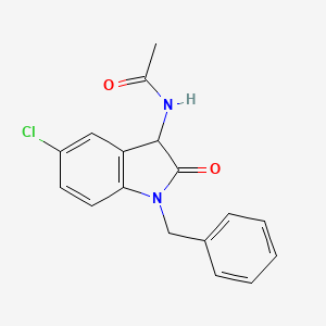 N-(1-benzyl-5-chloro-2-oxo-2,3-dihydro-1H-indol-3-yl)acetamide