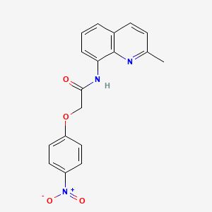 molecular formula C18H15N3O4 B11567284 N-(2-methylquinolin-8-yl)-2-(4-nitrophenoxy)acetamide 