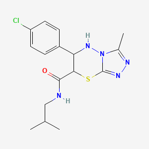 6-(4-chlorophenyl)-3-methyl-N-(2-methylpropyl)-6,7-dihydro-5H-[1,2,4]triazolo[3,4-b][1,3,4]thiadiazine-7-carboxamide