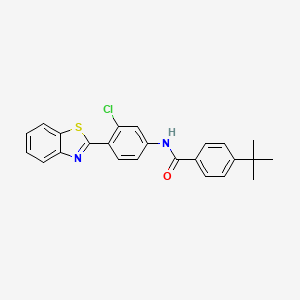 molecular formula C24H21ClN2OS B11567320 N-[4-(1,3-benzothiazol-2-yl)-3-chlorophenyl]-4-tert-butylbenzamide 