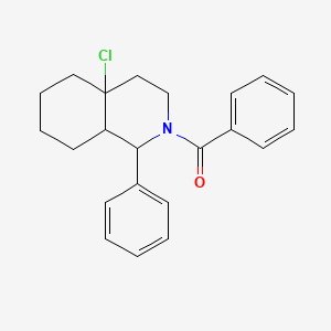 Isoquinoline, 2-benzoyl-4a-chlorodecahydro-1-phenyl-