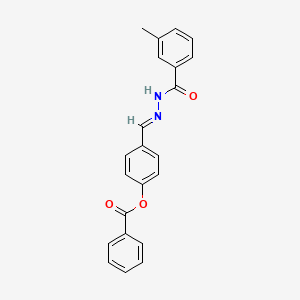 4-[(E)-{2-[(3-methylphenyl)carbonyl]hydrazinylidene}methyl]phenyl benzoate