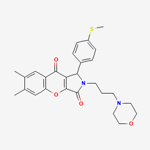 6,7-Dimethyl-1-[4-(methylsulfanyl)phenyl]-2-[3-(morpholin-4-yl)propyl]-1,2-dihydrochromeno[2,3-c]pyrrole-3,9-dione