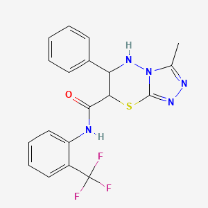 3-methyl-6-phenyl-N-[2-(trifluoromethyl)phenyl]-6,7-dihydro-5H-[1,2,4]triazolo[3,4-b][1,3,4]thiadiazine-7-carboxamide