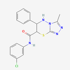 N-(3-chlorophenyl)-3-methyl-6-phenyl-6,7-dihydro-5H-[1,2,4]triazolo[3,4-b][1,3,4]thiadiazine-7-carboxamide