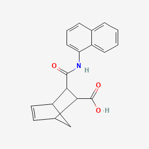 molecular formula C19H17NO3 B11567442 3-(Naphthalen-1-ylcarbamoyl)bicyclo[2.2.1]hept-5-ene-2-carboxylic acid 