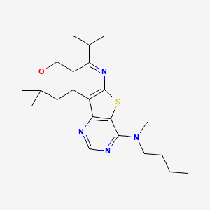 N-butyl-N,4,4-trimethyl-8-propan-2-yl-5-oxa-11-thia-9,14,16-triazatetracyclo[8.7.0.02,7.012,17]heptadeca-1(10),2(7),8,12(17),13,15-hexaen-13-amine