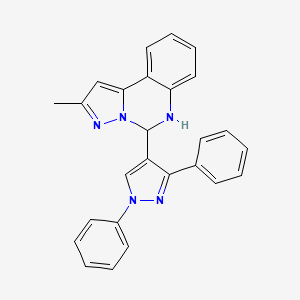 5-(1,3-diphenyl-1H-pyrazol-4-yl)-2-methyl-5,6-dihydropyrazolo[1,5-c]quinazoline