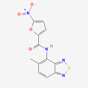 molecular formula C12H8N4O4S B11567481 N-(5-methyl-2,1,3-benzothiadiazol-4-yl)-5-nitrofuran-2-carboxamide 