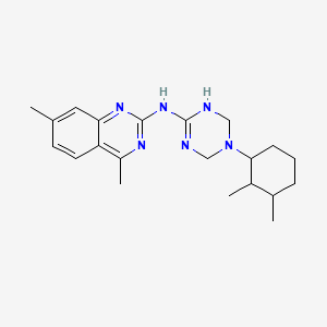 N-[5-(2,3-dimethylcyclohexyl)-1,4,5,6-tetrahydro-1,3,5-triazin-2-yl]-4,7-dimethylquinazolin-2-amine