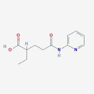 molecular formula C12H16N2O3 B11567546 2-Ethyl-5-oxo-5-(pyridin-2-ylamino)pentanoic acid 