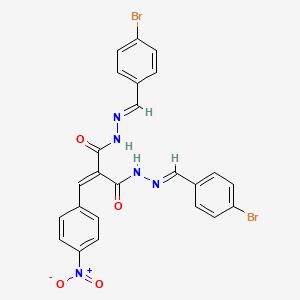 N'~1~,N'~3~-bis[(E)-(4-bromophenyl)methylidene]-2-(4-nitrobenzylidene)propanedihydrazide