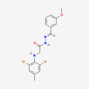 2-[(2,6-Dibromo-4-methylphenyl)amino]-N'-[(E)-(3-methoxyphenyl)methylidene]acetohydrazide