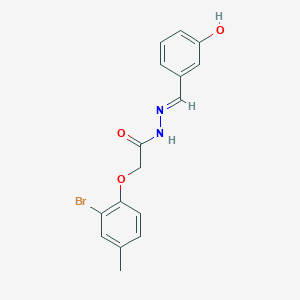 2-(2-bromo-4-methylphenoxy)-N'-[(E)-(3-hydroxyphenyl)methylidene]acetohydrazide