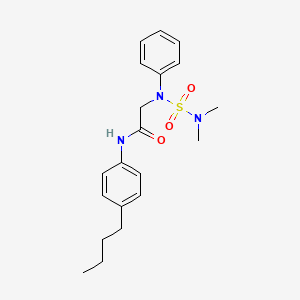 molecular formula C20H27N3O3S B11567601 N-(4-Butylphenyl)-2-[(dimethylsulfamoyl)(phenyl)amino]acetamide 