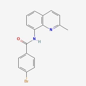 molecular formula C17H13BrN2O B11567632 4-bromo-N-(2-methylquinolin-8-yl)benzamide 