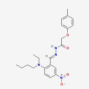 N'-[(E)-{2-[butyl(ethyl)amino]-5-nitrophenyl}methylidene]-2-(4-methylphenoxy)acetohydrazide