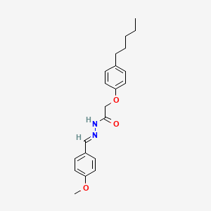 molecular formula C21H26N2O3 B11567645 N'-[(E)-(4-methoxyphenyl)methylidene]-2-(4-pentylphenoxy)acetohydrazide 