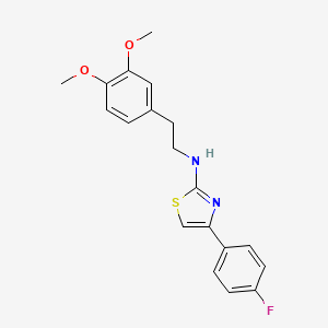 molecular formula C19H19FN2O2S B11567659 N-[2-(3,4-dimethoxyphenyl)ethyl]-4-(4-fluorophenyl)-1,3-thiazol-2-amine 