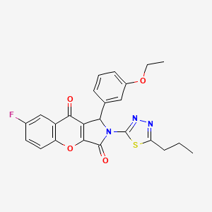 1-(3-Ethoxyphenyl)-7-fluoro-2-(5-propyl-1,3,4-thiadiazol-2-yl)-1,2-dihydrochromeno[2,3-c]pyrrole-3,9-dione