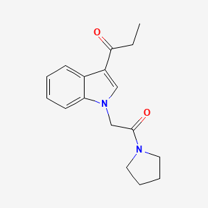 1-{1-[2-oxo-2-(pyrrolidin-1-yl)ethyl]-1H-indol-3-yl}propan-1-one