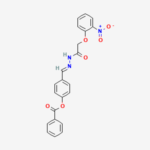 4-[(E)-{2-[(2-nitrophenoxy)acetyl]hydrazinylidene}methyl]phenyl benzoate